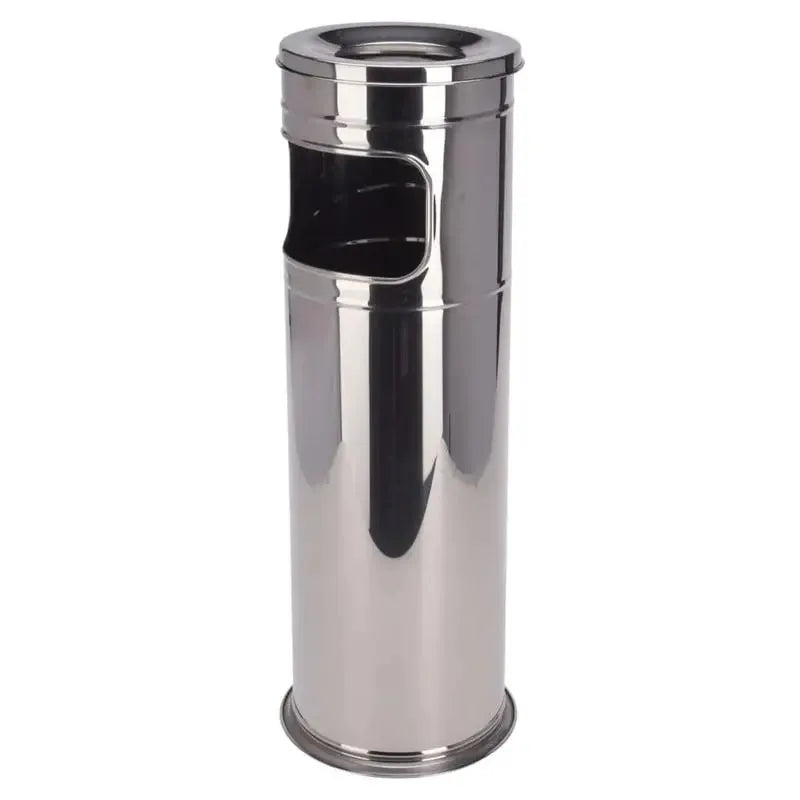 Poubelle sur pied avec cendrier en inox 18l - SQES