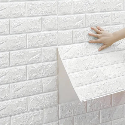 Panneaux muraux adhésifs 3D - Anti-Humidité - Anti-Bruit - Décoration BLANC - SQES