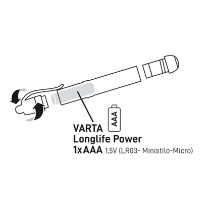VARTA TORCHE LED PEN LIGHT 11m,13h,3lm - 4008496976034