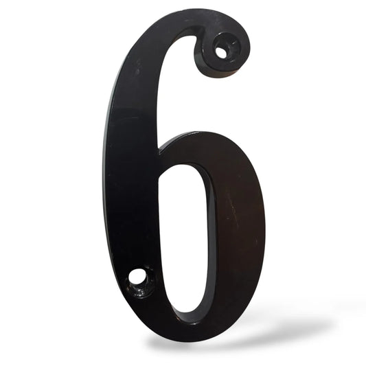 Numéro 6 de maison en plastique Noir - SQES