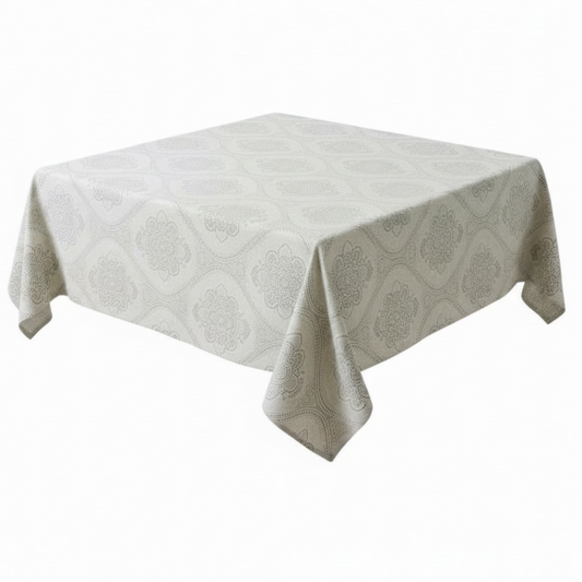 Nappe de Table Grise 1,4m x 2m - Résistante et Élégante