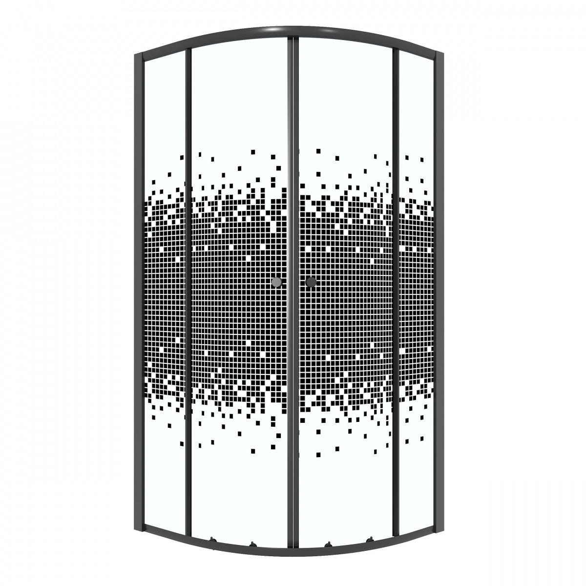 Cabine de douche rond 80/80/190 Noir