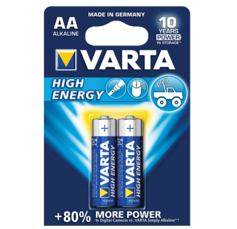 VARTA Pile Longlife Power AA LR6 PACK 2 High Energie
