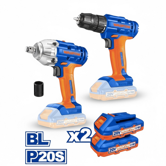 Kit Visseuse & Clé à Chocs Sans Fil 20V – WADFOW WCK2017