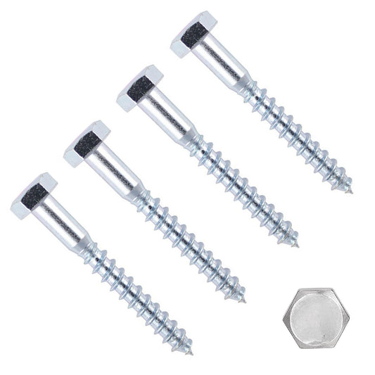 TIRE FOND TH - Vis à Bois Tête Hexagonale Zinguée