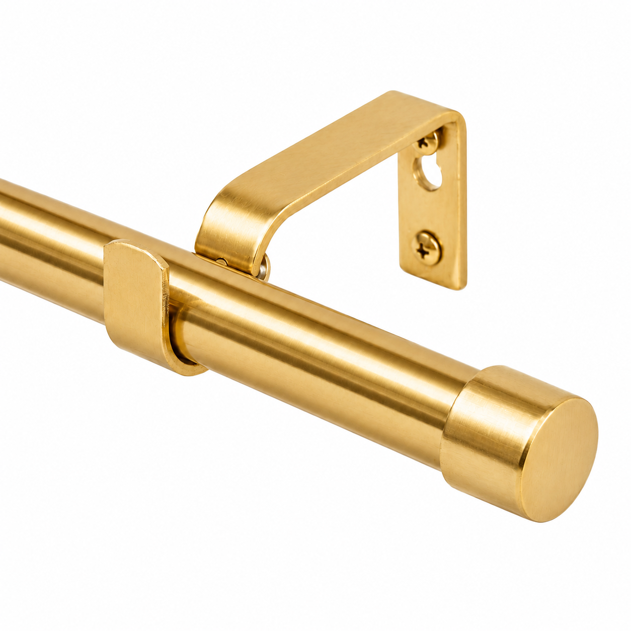 Bouchon Pour Tube à Rideaux SIMPLE DN25 Or Brillant – Lot 2 pcs