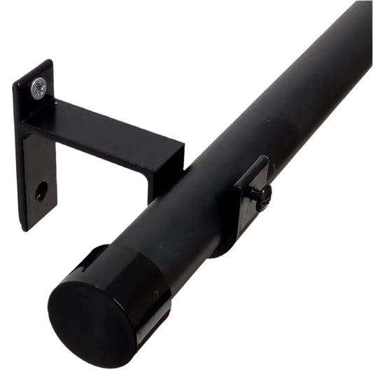 Tringle à rideau avec embouts cylindriques Noir - Mhirsi - SQES