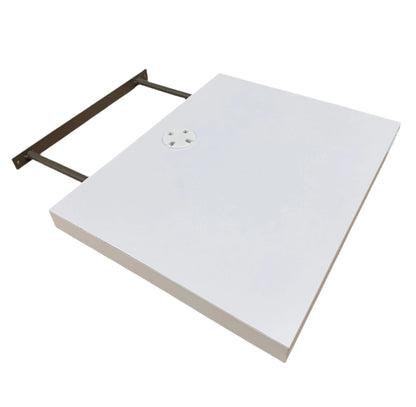 Support micro-ondes flottant avec fixation invisible 50cm/40cm/4cm bois stratifié blanc - SQES