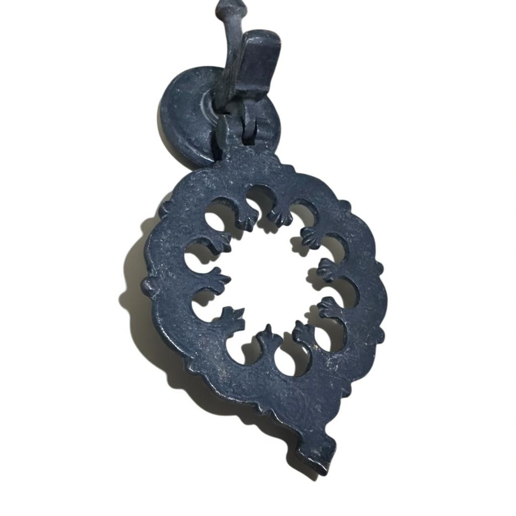 Frappe porte en laiton Noir ottoman 20cm design traditionnel antique