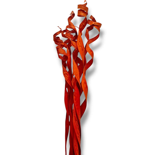 Palme bouclé pour decoration interieur 1,5m orange 10branches - SQES