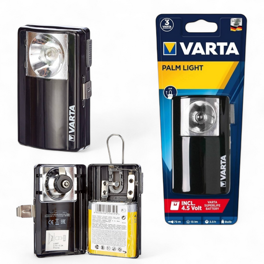 VARTA TORCHE PALM LIGHT 75m,53h,15lm - 4008496977535