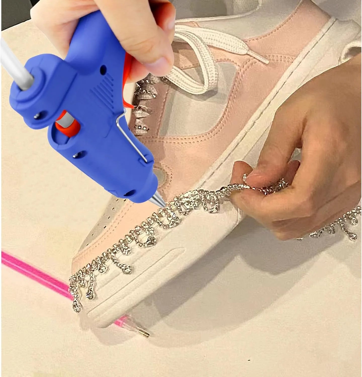 Pistolet à colle chaude - Avec 10 battons - 100 W - SQES