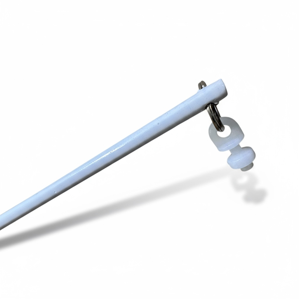 Lance rideau blanc 1,5cm barre de tirage pour tringle a rideau