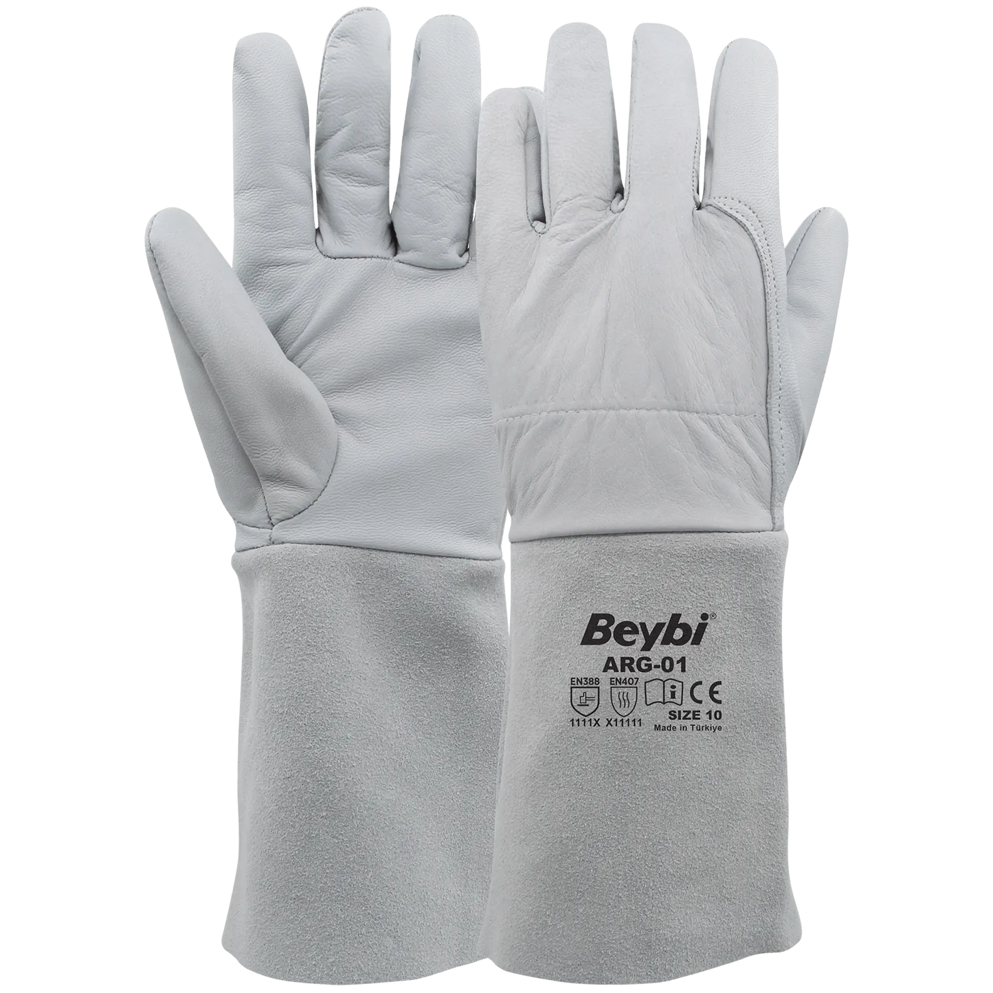 Gants de soudage a l'argon en cuir véritable de chèvre - SQES