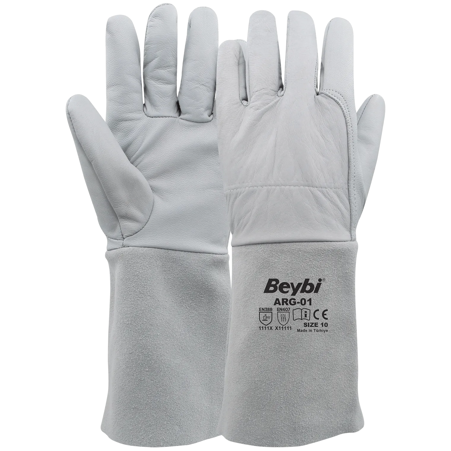 Gants de soudage a l'argon en cuir véritable de chèvre - SQES