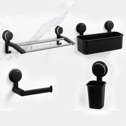Accessoires Salle De Bain - 4 Pièces a Ventouse ABS EJIM - Fixation Sans Perçage