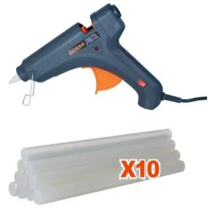 Pistolet à colle chaude - Avec 10 battons - 100 W - SQES