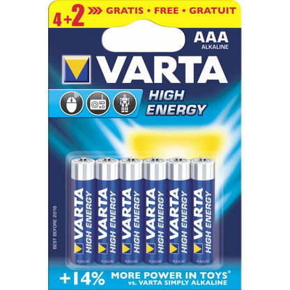 VARTA Pile Longlife Power AAA LR03 PACK 4+2 High Energy