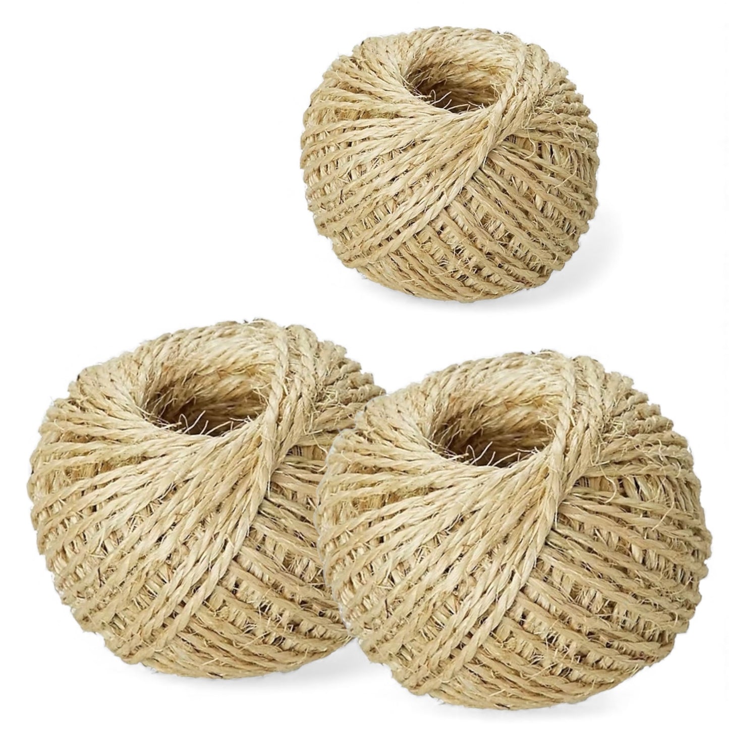 Cordon d'Emballage en Sisal - lot 3 Ficelle de Jute naturel - 40m