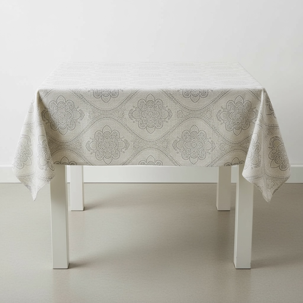 Nappe de Table Grise 1,4m x 2m - Résistante et Élégante