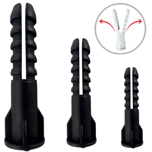 Cheville Plastique Noire en PEHD – Résistance Renforcée et Finition Discrète 8mm