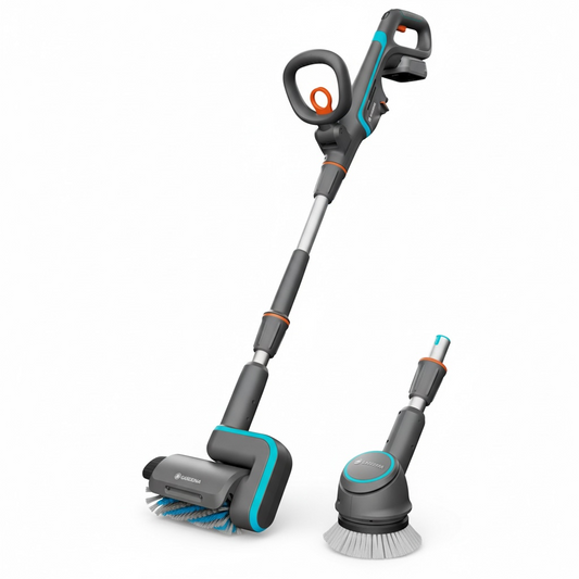 Nettoyeur de Terrasse GARDENA AquaBrush 18V P4A - Sans Fil - Batterie 2,5Ah