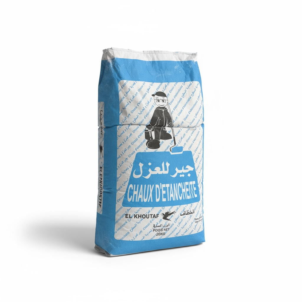 Chaux en poudre naturelle pour étanchéité de toiture Khottaf 20 Kg