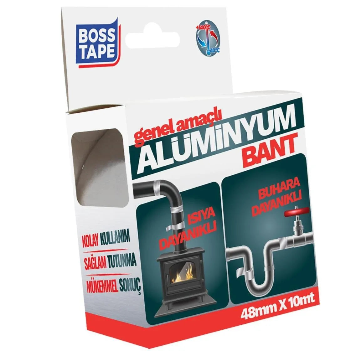 BOSS TAPE Adhésif en Aluminium très Résistant 48mmx10m - SQES