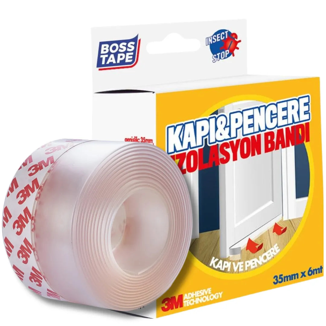 BOSS TAPE Ruban de Calfeutrage Portes et Fenêtres, Joint de Porte en Caoutchouc Adhésive - SQES