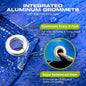 Bache de protection 5Mx4M Multiusages, bleu Imperméable avec Œillets, Pour Voitures, Bateaux, Meubles de Jardin, ,Bois, Piscines, Camping - SQES