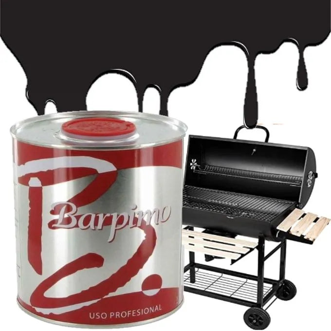Barpimo Peinture Haute Température - Resiste jusqu’à 600ºC - 1 L - NOİR - SQES