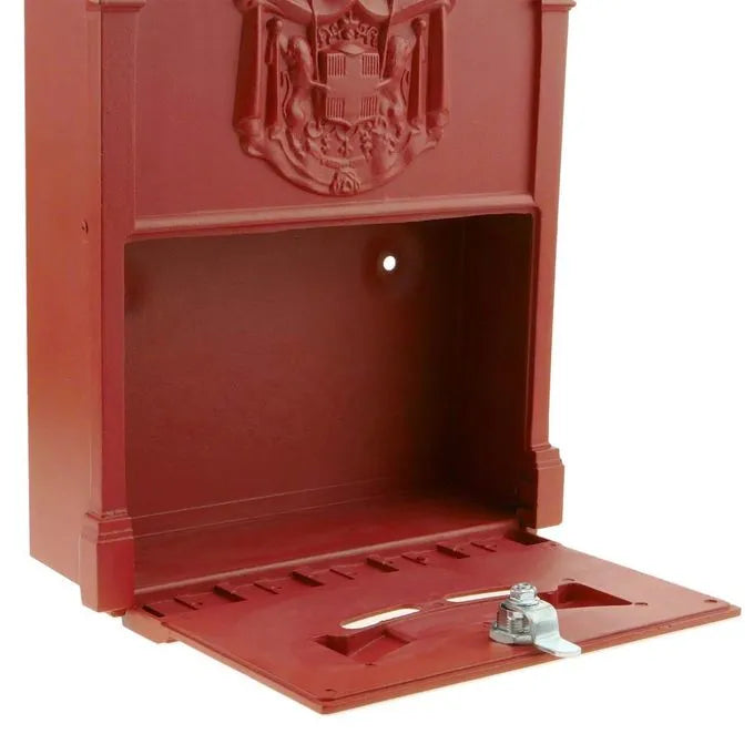 Boîte aux Lettres rétro Antique - Rustique - Inoxydable en aluminium - Rouge - SQES
