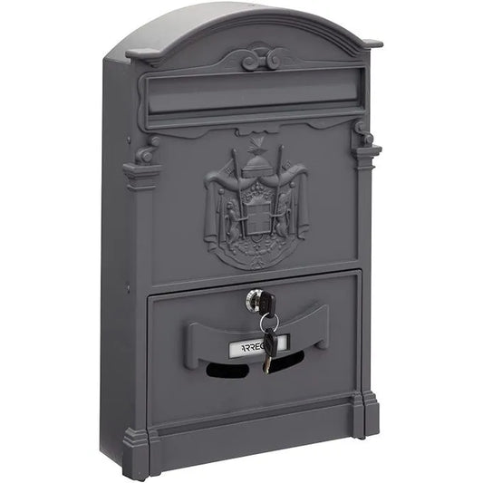 Boîte aux Lettres en Aluminium - Gris - Boite postal - Rustique - Inoxydable - SQES
