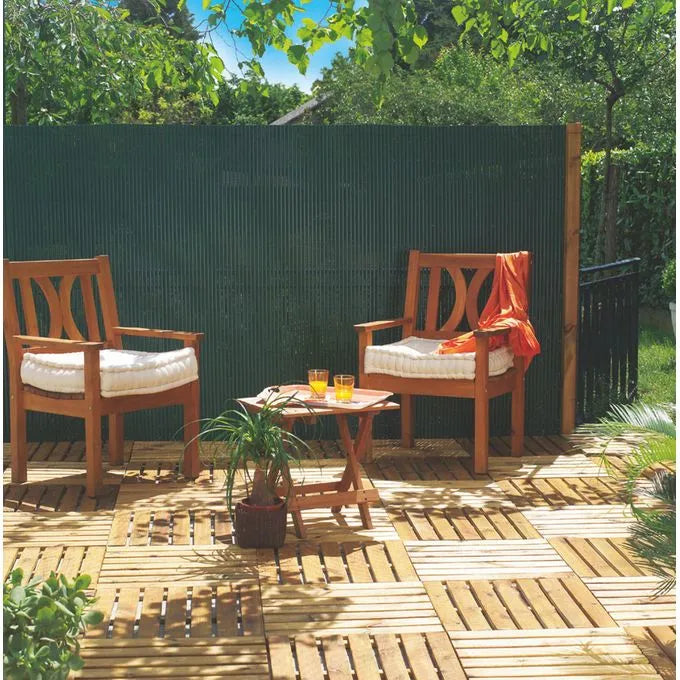 Brise vue - Brise vent - Canisse double face - Clôture jardin - 1x3m - Pvc - SQES