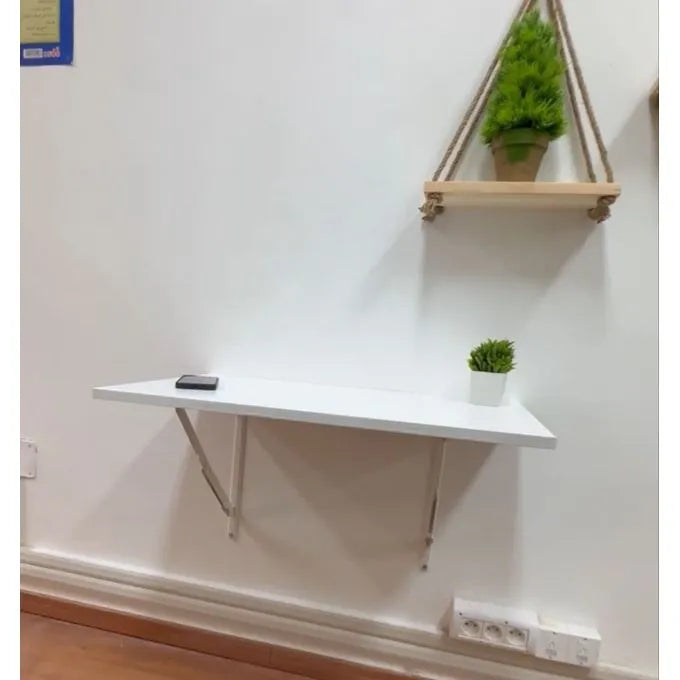 Table pliable - Etagère avec support amovible - bureau rabat table 75x45 - EP 18 - SQES