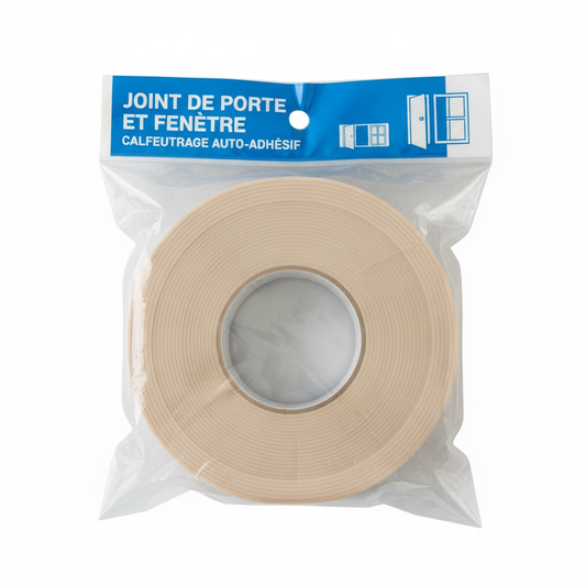 Joint de Calfeutrage Blanc 10m x 25mm Auto-Adhésif