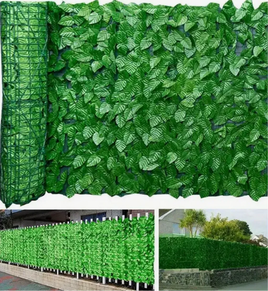 Clôture jardin, Brise vue végétal, Haie artificielle, vert 1mx3m - SQES