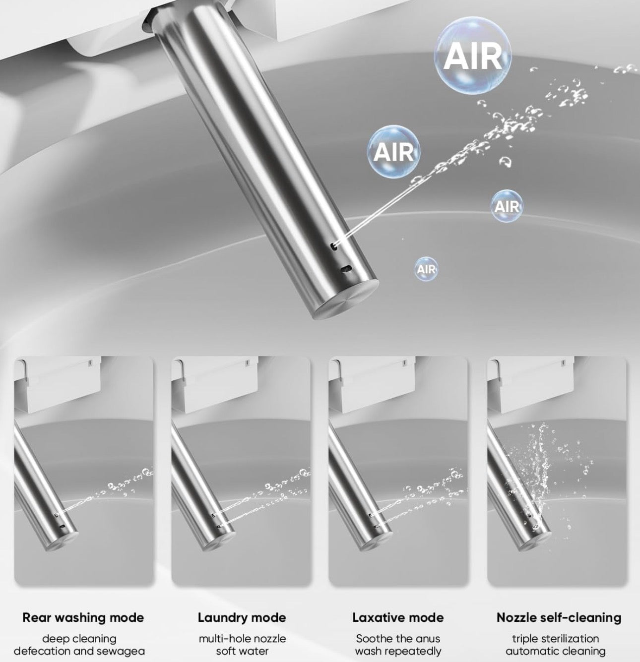 Toilette Japonaise Intelligente cuvette Intégré Tankless – Homary