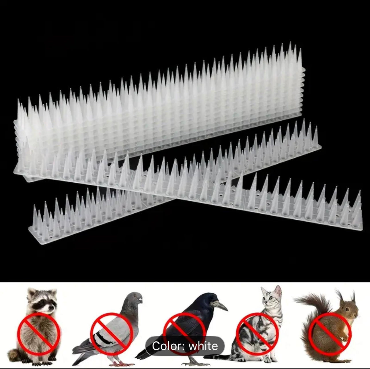 BossTape Barrière Anti-Oiseaux PVC Transparent Adhésif 2pcs