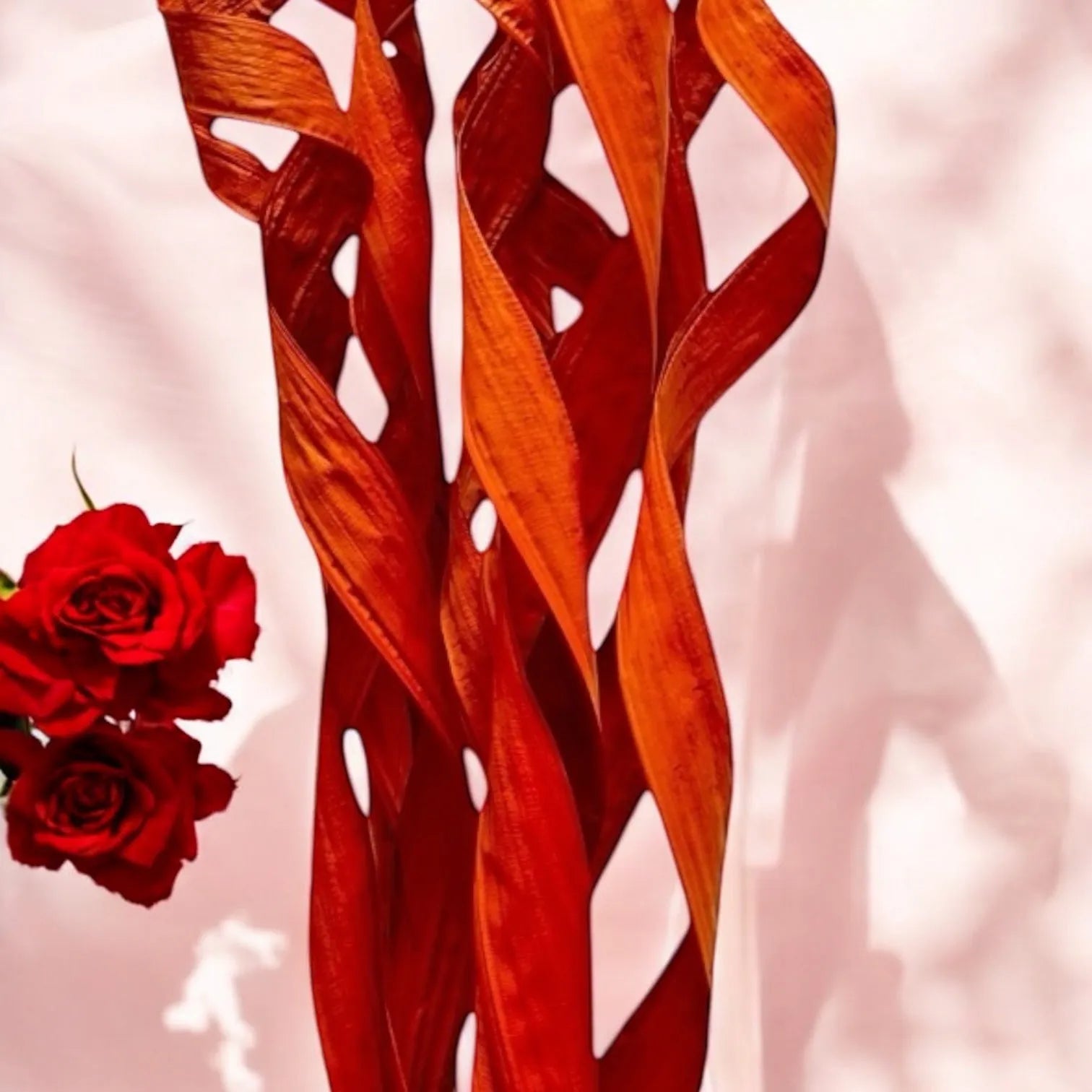 Palme bouclé pour decoration interieur 1,5m orange 10branches - SQES