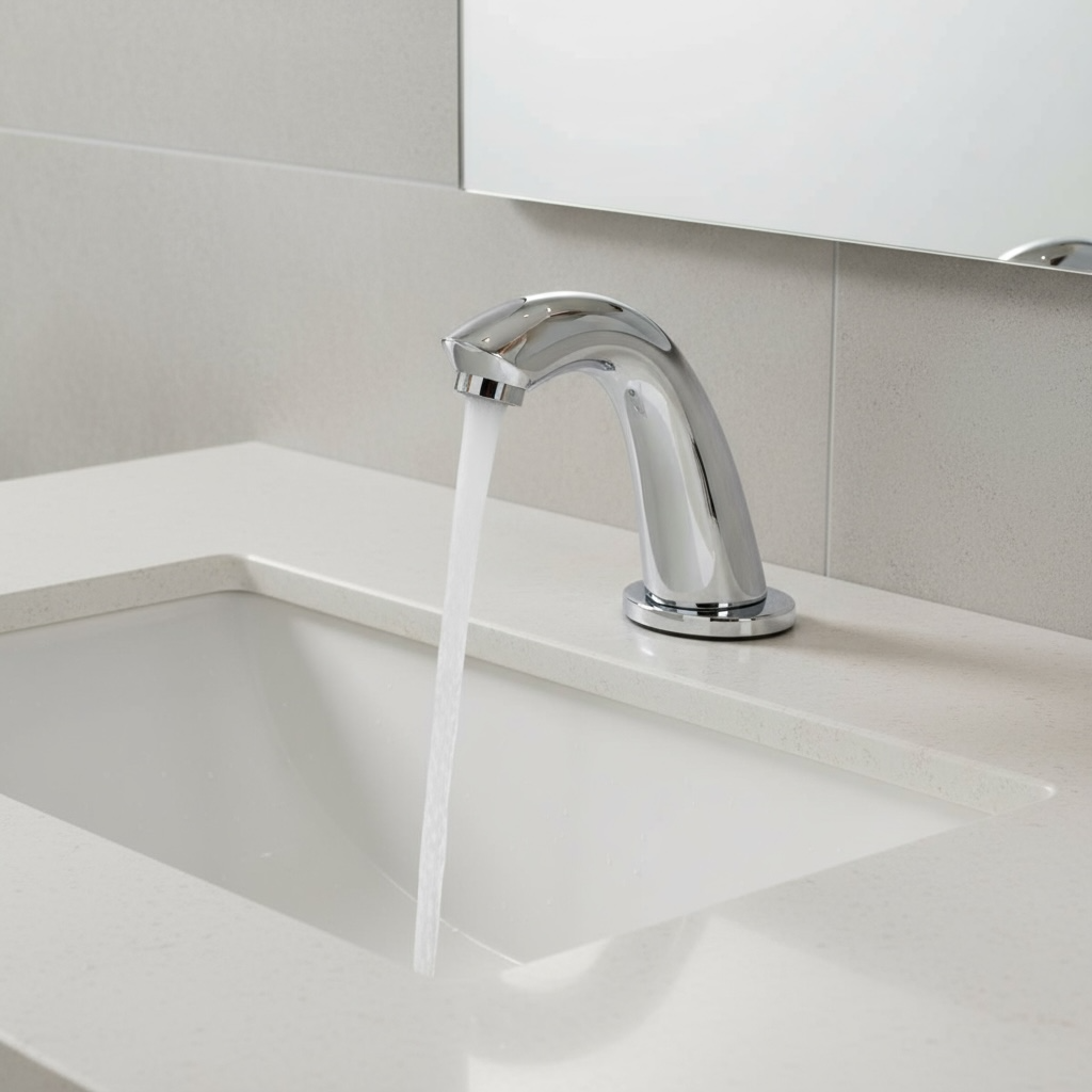 Mélangeur Lavabo Mono Trou à Infrarouge Automatique Chromé