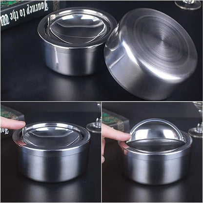 Cendrier avec couvercle Amovible en inox - SQES