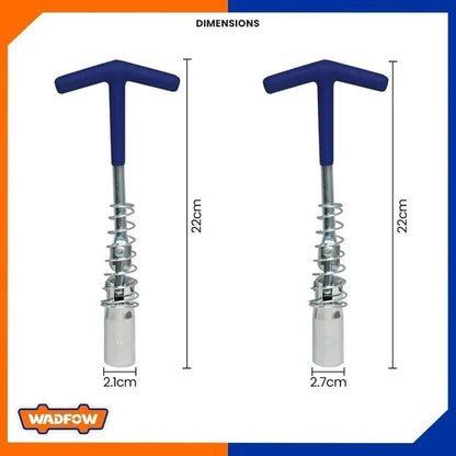Clé à Bougie WADFOW – Douilles 16 mm & 21 mm avec Manche en T - SQES