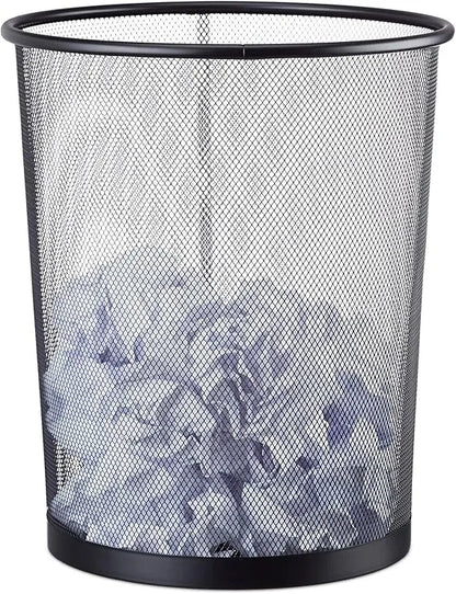 Corbeille à Papier Métallique noir de bureau, Cuisine, Salle de Bain. - SQES