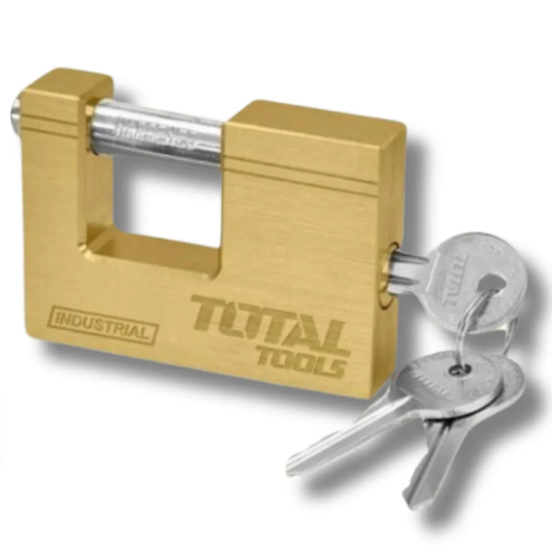 Cadenas Rectangle - en Laiton - Haute sécurité - 3 clés - TOTAL - SQES