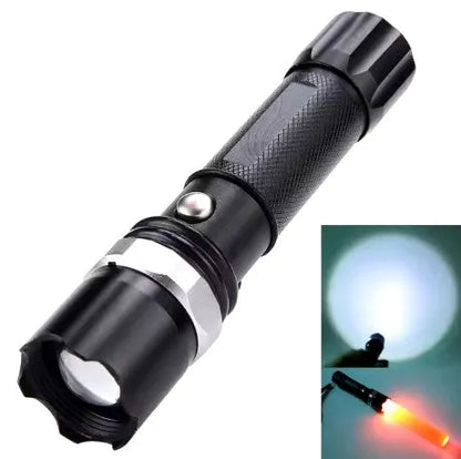 Lampe de Poche LED Rechargeable, Torche en Aluminium Haute luminosité avec 3 Modes de luminosité Réglables - SQES