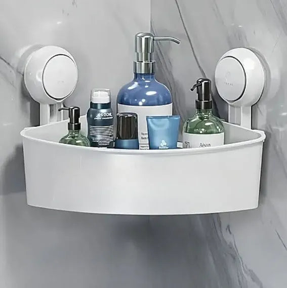 Etagère Douche d'Angle Ventouse sans Perçage - BLANC - SQES