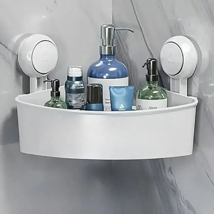 Etagère Douche d'Angle Ventouse sans Perçage - BLANC - SQES