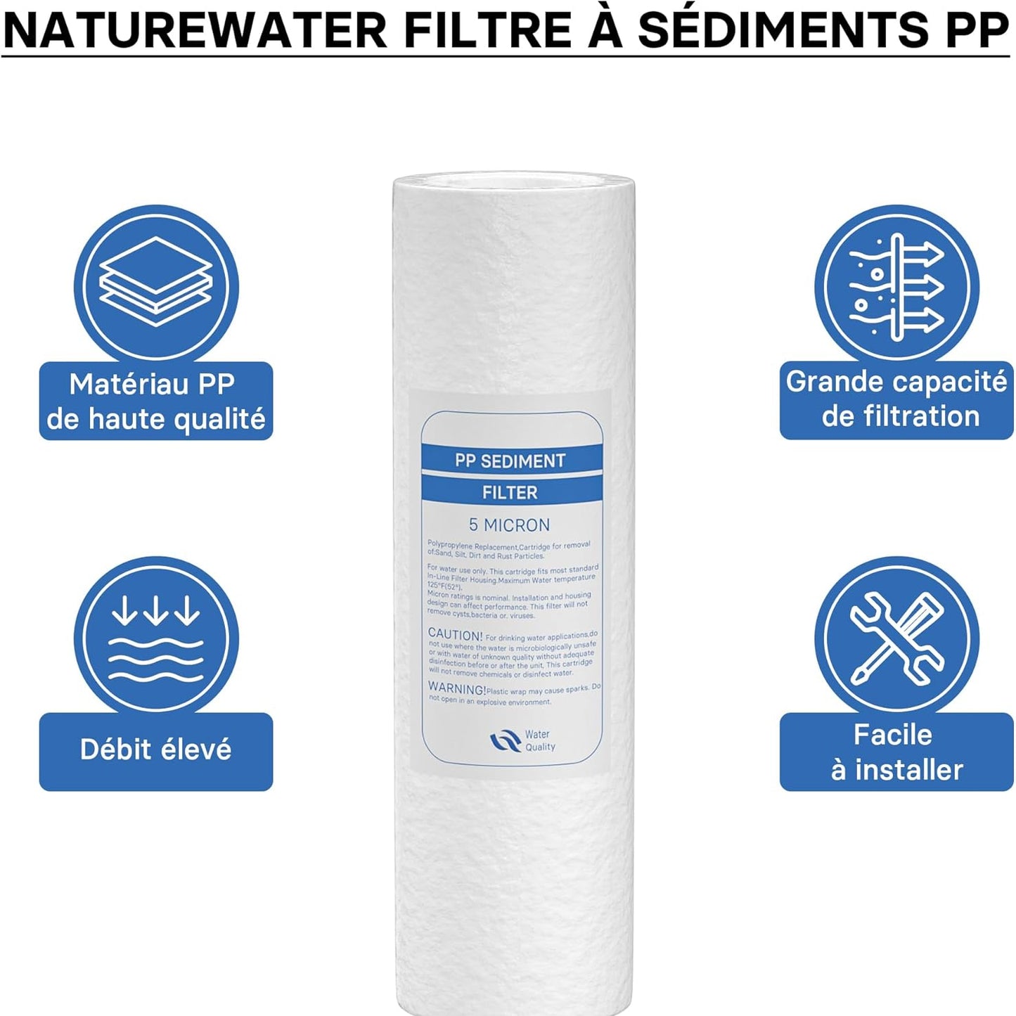 Cartouche filtre à eau PP 02