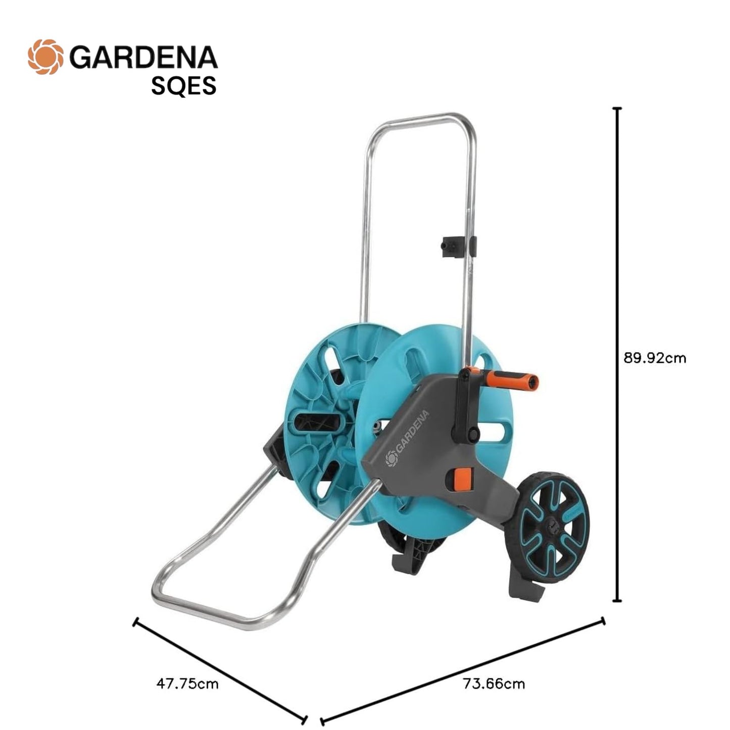 Chariot Porte-Tuyau CleverRoll M, Sans Tuyau ni Pièces du Système GARDENA